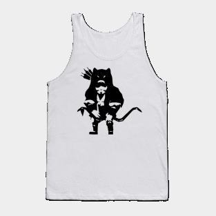 Beast Hunter minimal silhouette white Tank Top